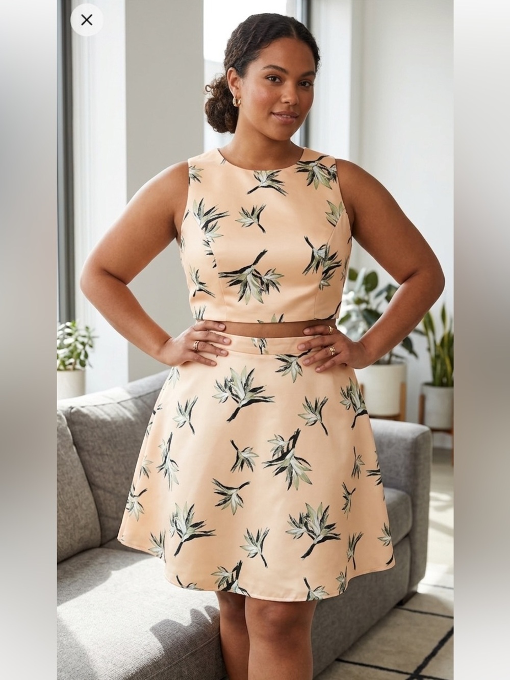 NWT Forever21+ Top & Skater Skirt Set